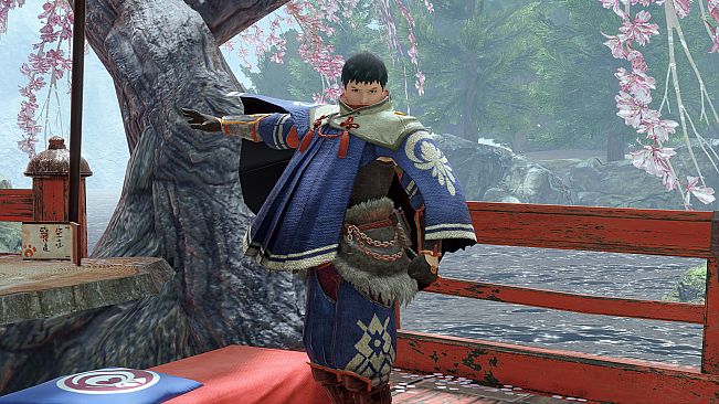 Monster Hunter Rise - "Kamura Cloak Garb" Hunter layered armor piece