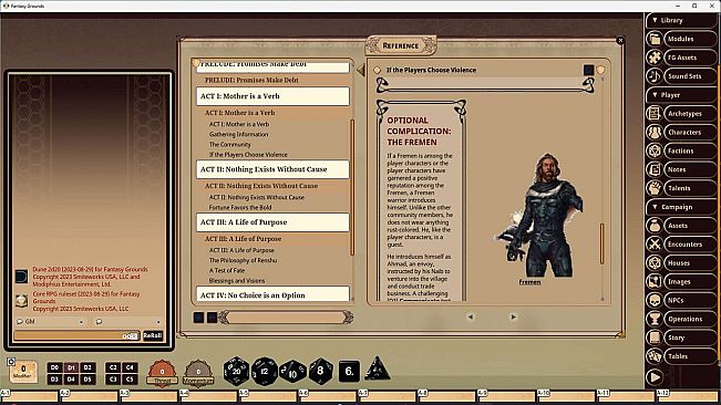Fantasy Grounds - Dune: Time Becomes a Narrow Door