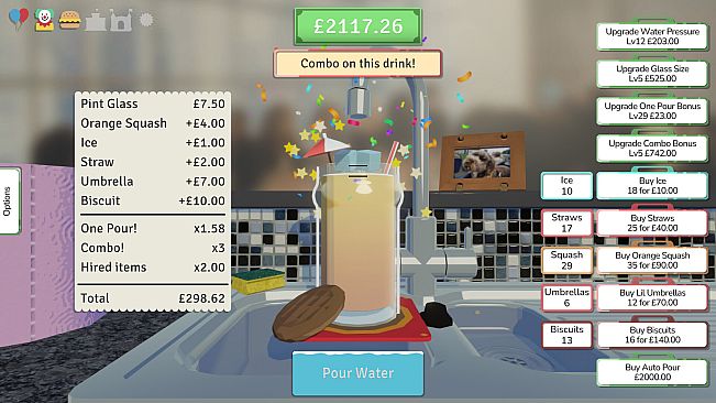 A stupid game about pouring drinks for the P.T.A.