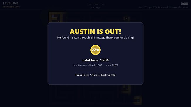Austin lost in maze
