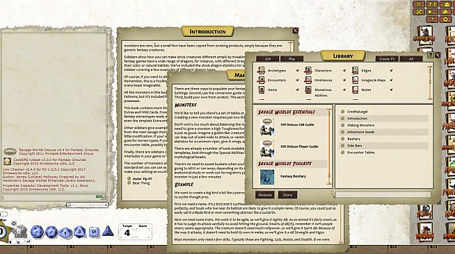 Fantasy Grounds - Fantasy Bestiary Toolkit (Savage Worlds)