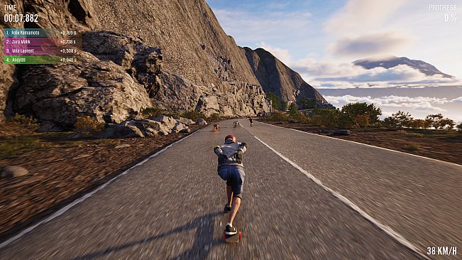Longboard Skate Downhill Simulator