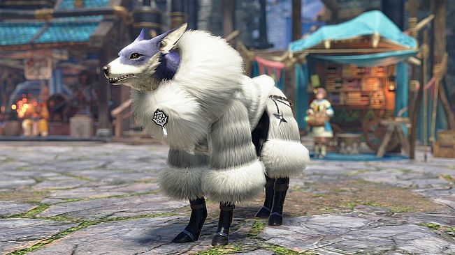 Monster Hunter Rise - "Canyne Fluffy Fur" Palamute layered armor set