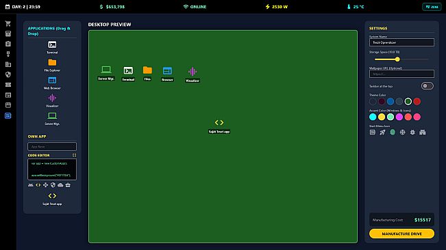 Hosting Simulator: Custom OS