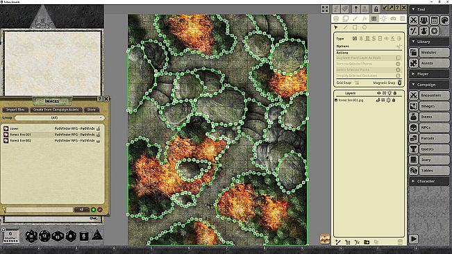 Fantasy Grounds - Pathfinder RPG - Pathfinder Flip-Mat - Forest Fire