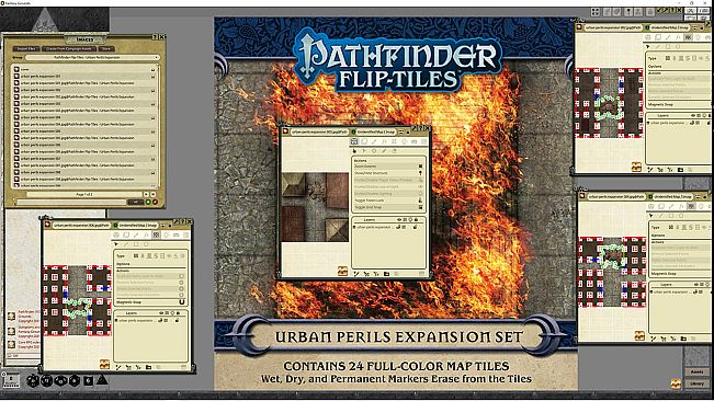Fantasy Grounds - Pathfinder RPG - Flip-Tiles - Urban Perils Expansion