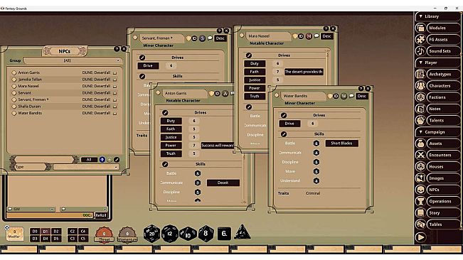 Fantasy Grounds - Dune: Desertfall Adventure