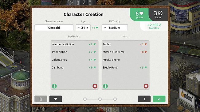 Timeflow: Character Editor