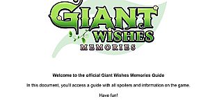 Giant Wishes: Memories - Guide