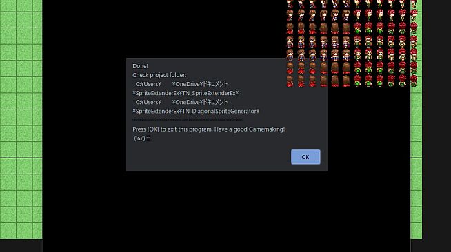 RPG Maker MZ - Diagonal Sprite Generator
