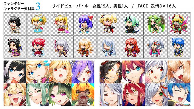 RPG Maker MZ - Fantasy Character Pack 3