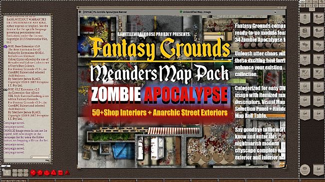 Fantasy Grounds - Meanders Map Pack Zombie Apocalypse (Map Pack)