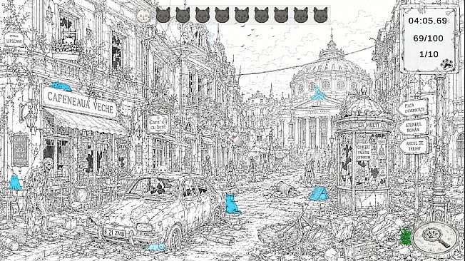 Zombie Mystery: 100 Hidden Cats