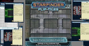Fantasy Grounds - Starfinder RPG - Flip-Tiles - Space Station Corridors Expansion
