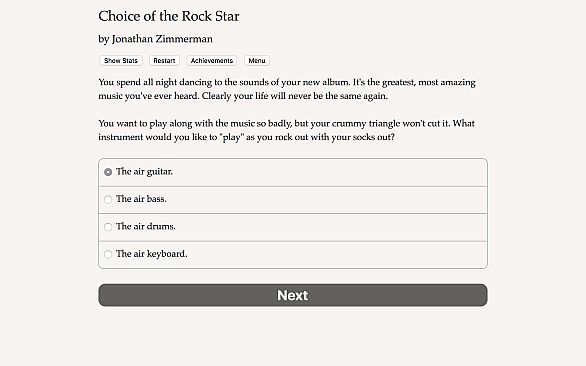 Choice of the Rock Star
