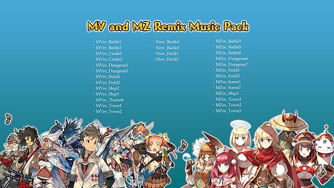 RPG Maker MZ - MV and MZ Remix Music Pack