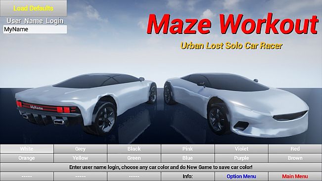 Maze Workout - Urban Lost Solo Car Racer