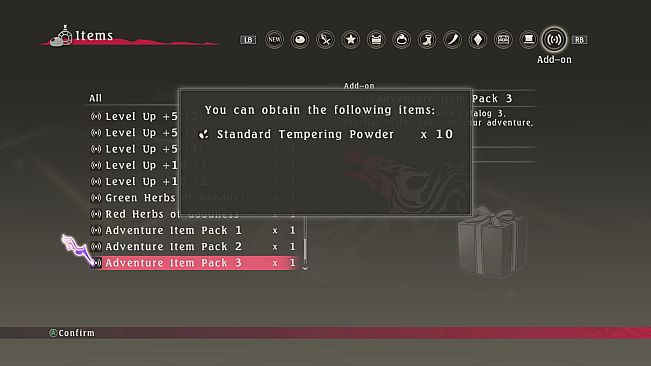 Tales of Berseria - Adventure Item Pack 3