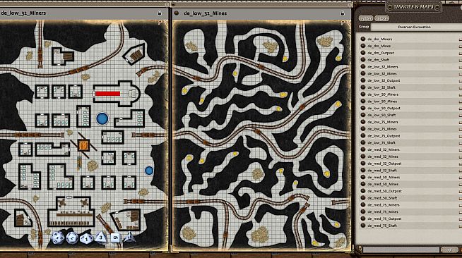 Fantasy Grounds - 0one's Colorprints #7: Dwarven Excavation (Map Pack)