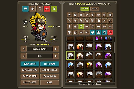 Fantasy Heroes: Character Editor & Sprite Sheet Maker