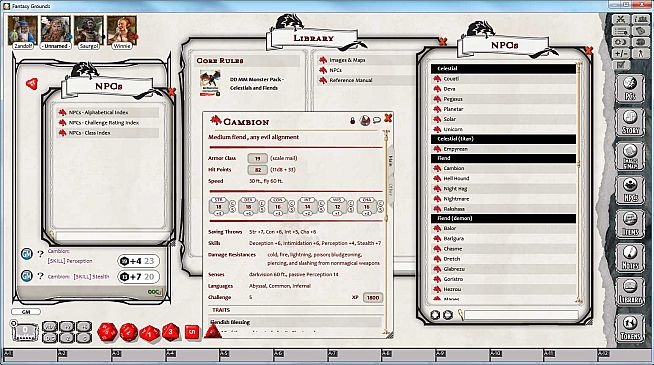 Fantasy Grounds - D&D Monster Pack - Celestials & Fiends