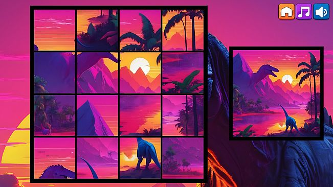 OG Puzzlers: Synthwave Dinosaurs