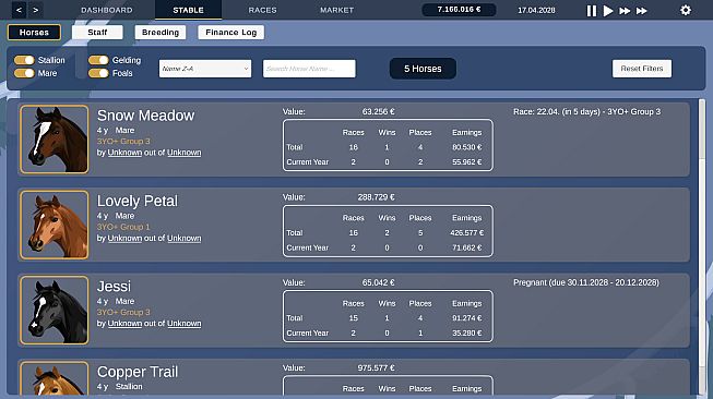 Golden Stables - Horse Racing