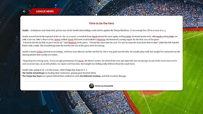 Astonishing Baseball 2019