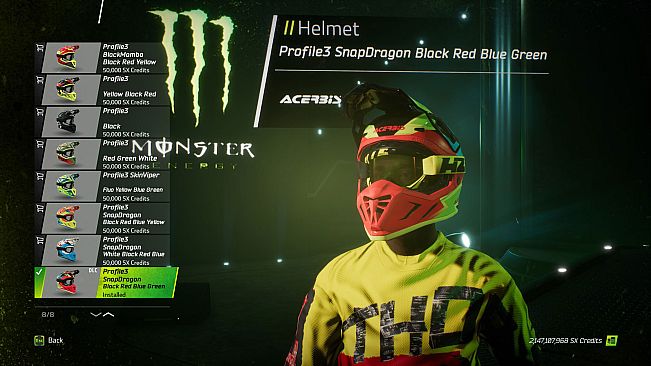 Monster Energy Supercross - Yellowfire Custom Rider Pack