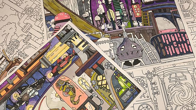 HIDDEN CATS 4: Aetherpunk - Coloring Book