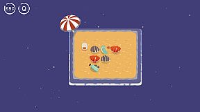 A hermit crab is finding a house