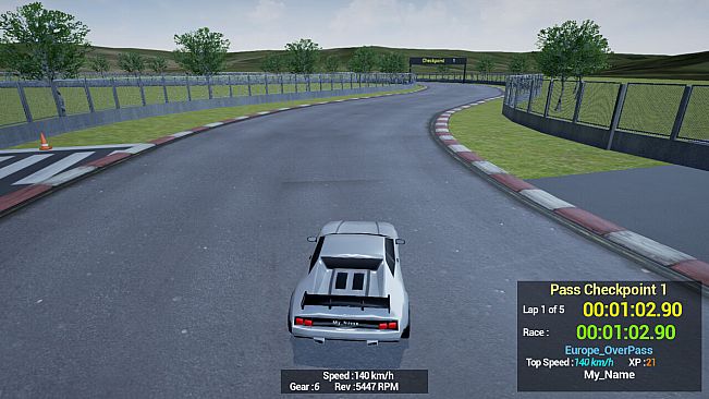 1980s & 90s Style - Retro Track Car Racer