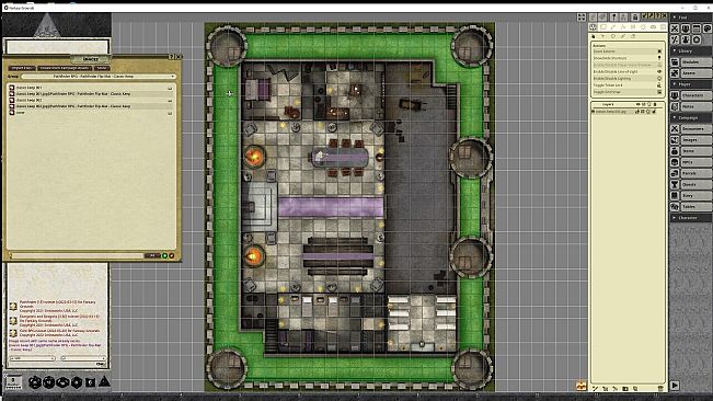 Fantasy Grounds - Pathfinder RPG - GameMastery Flip-Mat - Classic Keep