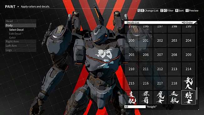 DAEMON X MACHINA - Arsenal Decals Bundle - The Brushstrokes of Souun Takeda