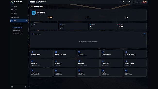 Goalcrest: Club Management Tycoon