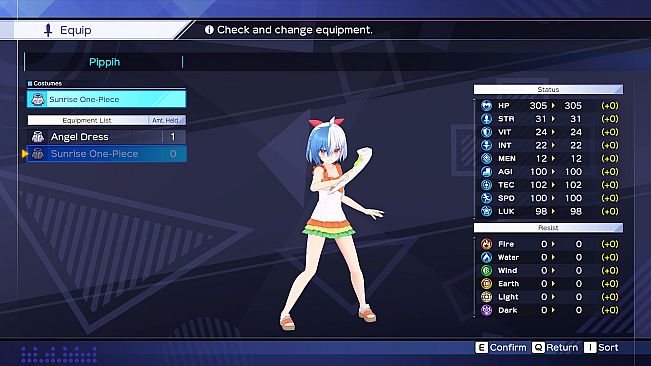 Neptunia Game Maker R:Evolution - Swimsuit Costume Set