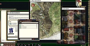 Fantasy Grounds - Pathfinder RPG - Flip-Mat: Night Market & Shrine