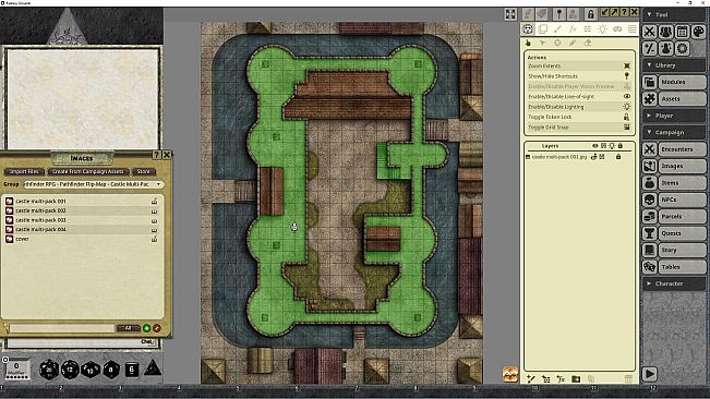 Fantasy Grounds - Pathfinder RPG - Pathfinder Flip-Mat: Castle Multi-Pack