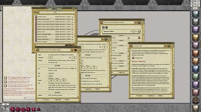 Fantasy Grounds - Mythic Monster #7: Inner Planes (PFRPG)