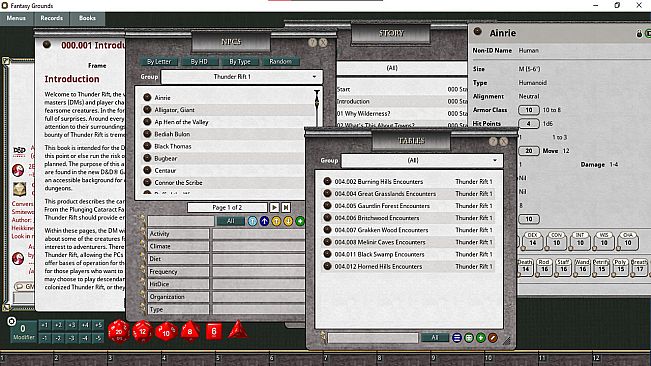 Fantasy Grounds - D&D Classics: Thunder Rift Basic (2E)