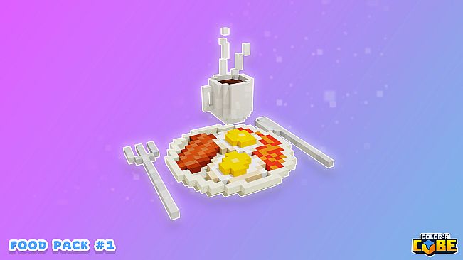 Color a Cube - Food Pack #1