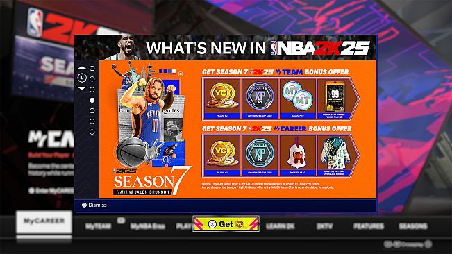 NBA 2K25 MyTEAM Bonus Offer: Season 7
