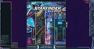 Fantasy Grounds - Starfinder 2 RPG - Flip-Mat: Cityscape Multi-Pack