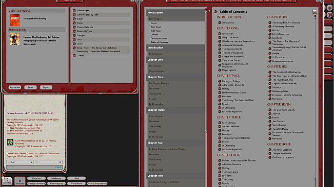 Fantasy Grounds - Hunter: The Reckoning - Alma Maters