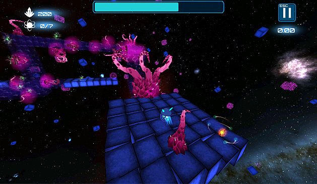 Deep Blue 3D Maze in Space