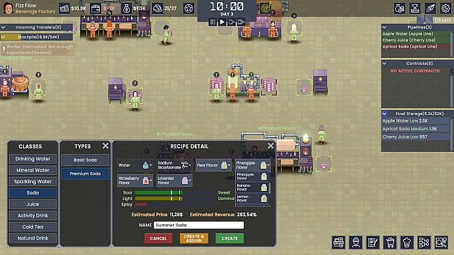 Fizz Flow: Factory Management