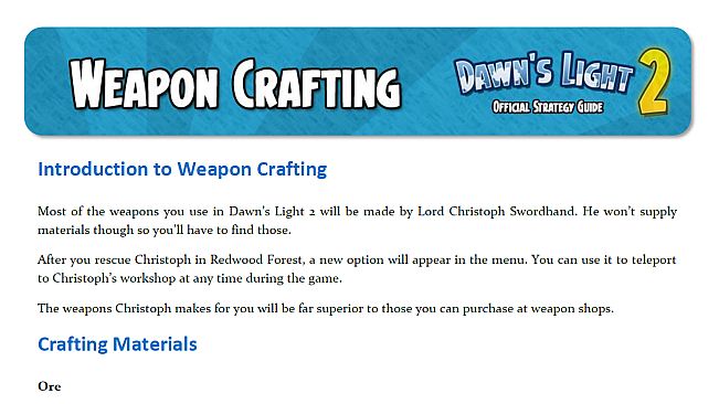 Dawn's Light 2 - Strategy Guide