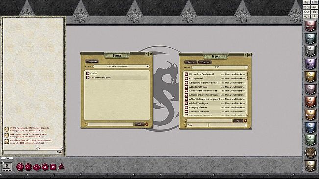 Fantasy Grounds - Rumours, Notes and Books Collection