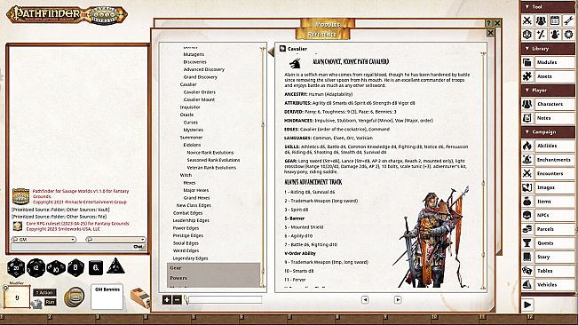 Fantasy Grounds - Pathfinder for Savage Worlds: Advanced Player's Guide