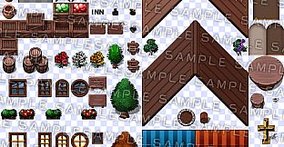 RPG Maker MZ - Krachware Fantasy Town Exterior Tileset